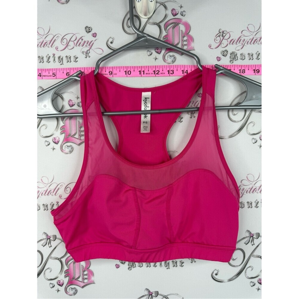Kyodan sports bra bright racerback Hot Pink Mesh-Panel Sports Bra